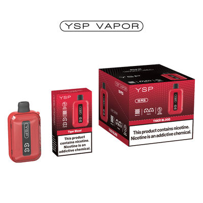 500mAh 15ml 10000 Puff ベイプ Type C 画面付きのリチャージ可能なバイプボックス