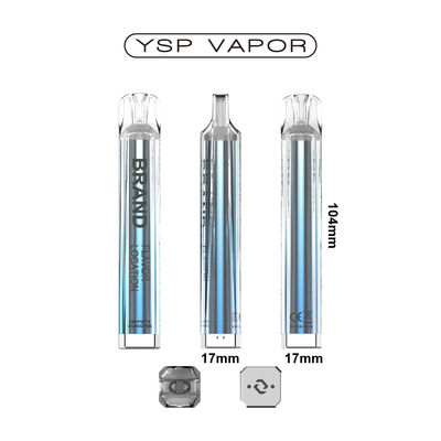 600パフ 2ml 液体 透明 電子タバコ バッテリー 400mAh 使い捨て TPD